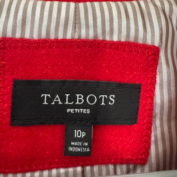 Talbots Wool Two Button Blazer Red 10P - Picture 3 of 5